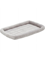 MidWest Quiet Time Diamond Stitch Bed with Elastic Bands Gray - 36"