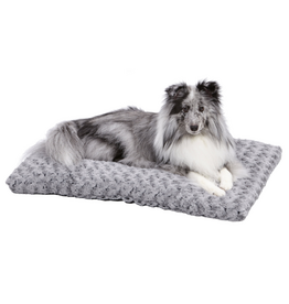 MidWest Quiet Time Dog Bed & Crate Mat Deluxe Ombre Swirl 30" Gray