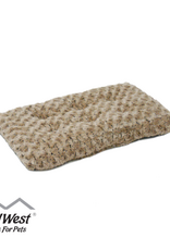 MidWest Quiet Time Dog Bed & Crate Mat Deluxe Ombre Swirl 24" Mocha