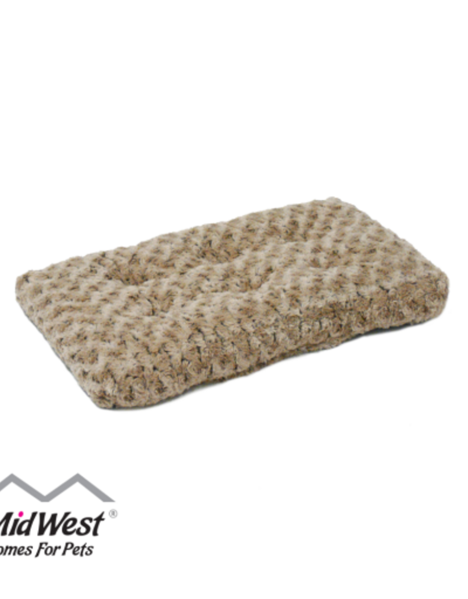 MidWest Quiet Time Dog Bed & Crate Mat Deluxe Ombre Swirl 24" Mocha