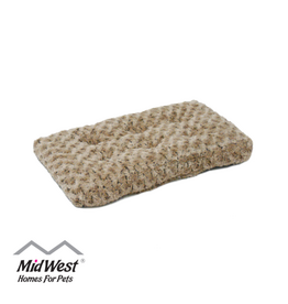 MidWest Quiet Time Dog Bed & Crate Mat Deluxe Ombre Swirl 24" Mocha