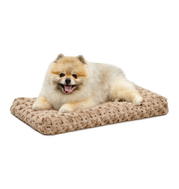 MidWest Quiet Time Dog Bed & Crate Mat Deluxe Ombre Swirl 22" Mocha