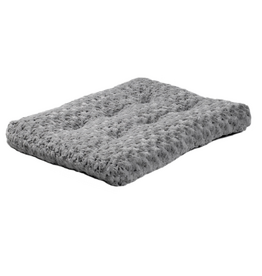 MidWest Quiet Time Dog Bed & Crate Mat Deluxe Ombre Swirl 18" Gray