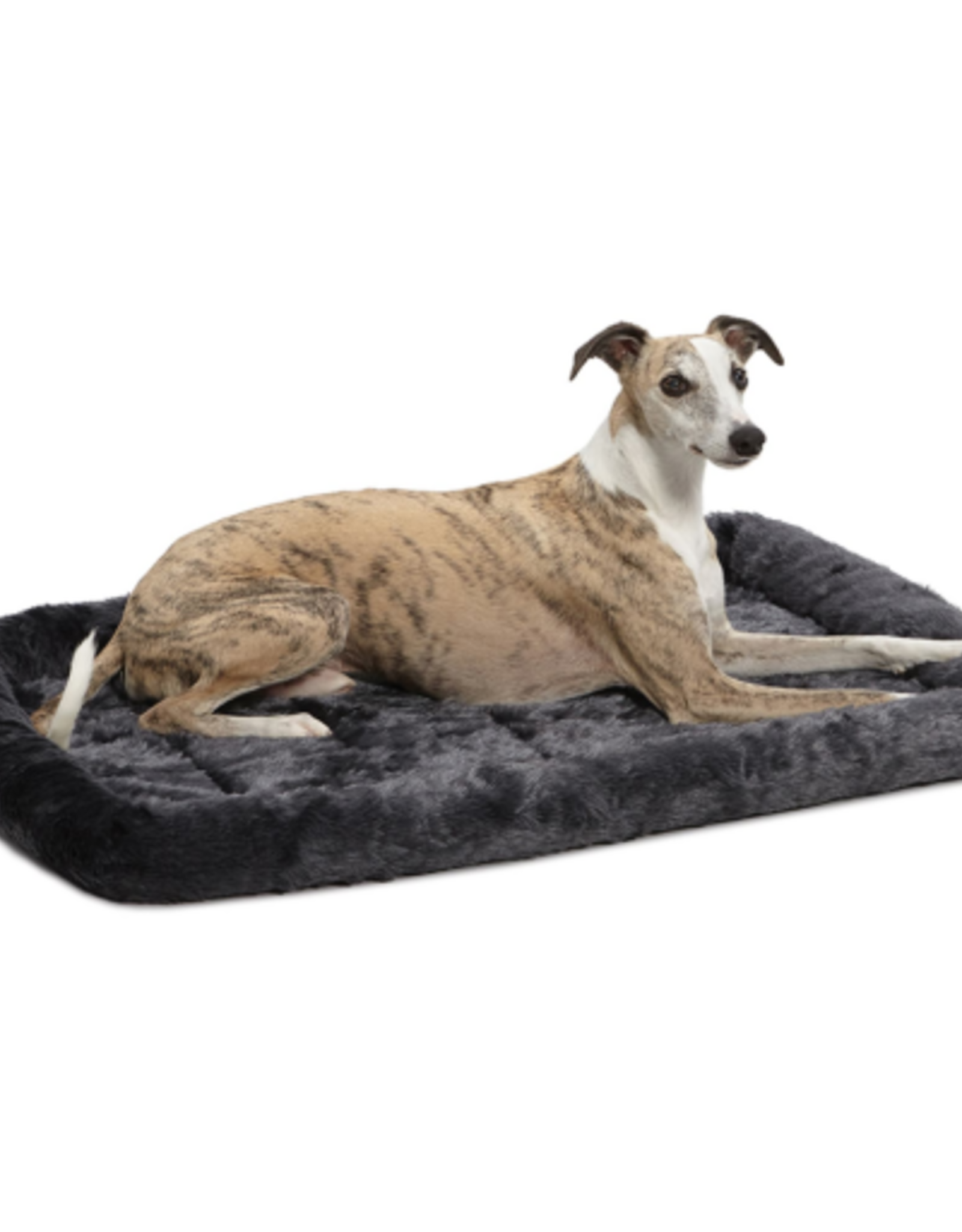 MidWest Quiet Time Bolster Dog Bed Gray 36"