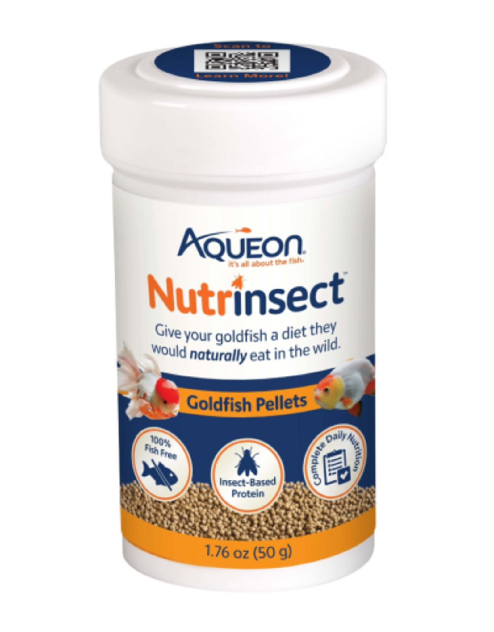 Aqueon Aqueon Nutrinsect Fish-Free Fish Food Goldfish Pellets - 1.76 oz