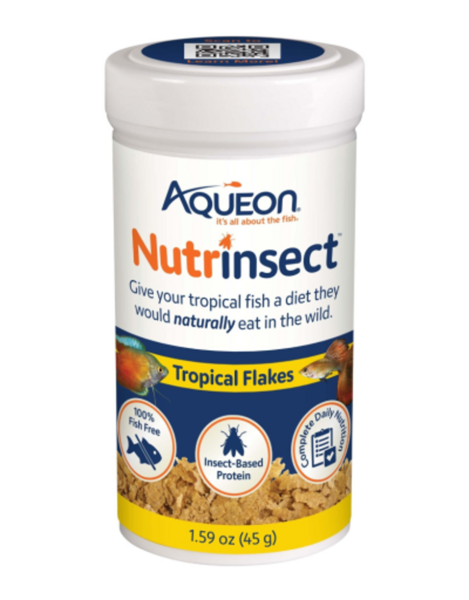 Aqueon Aqueon Nutrinsect Fish-Free Fish Food Tropical Flakes - 1.59 oz
