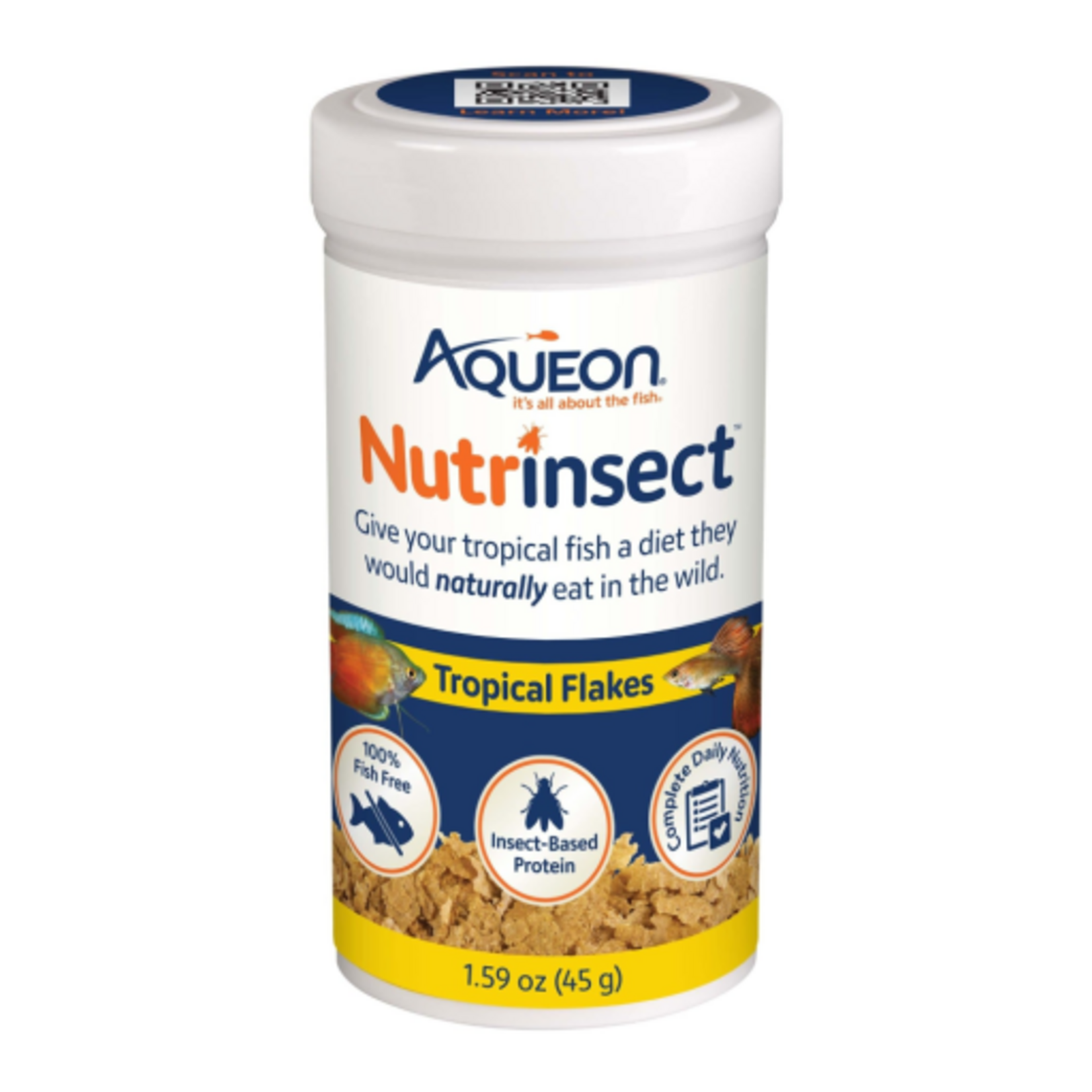 Aqueon Aqueon Nutrinsect Fish-Free Fish Food Tropical Flakes - 1.59 oz