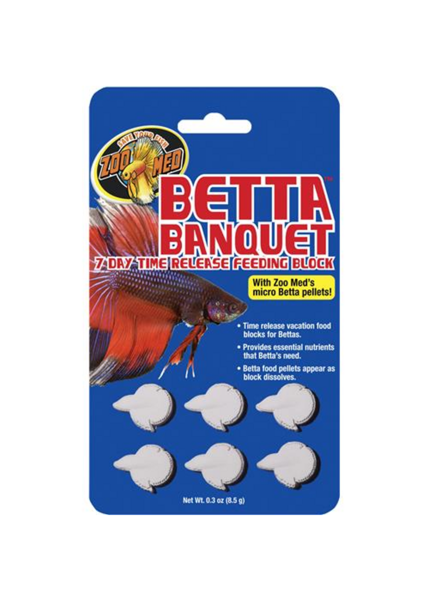Zoo Med Zoo Med Betta Banquet 7-Day Time Release Feeding Block for Betta Fish