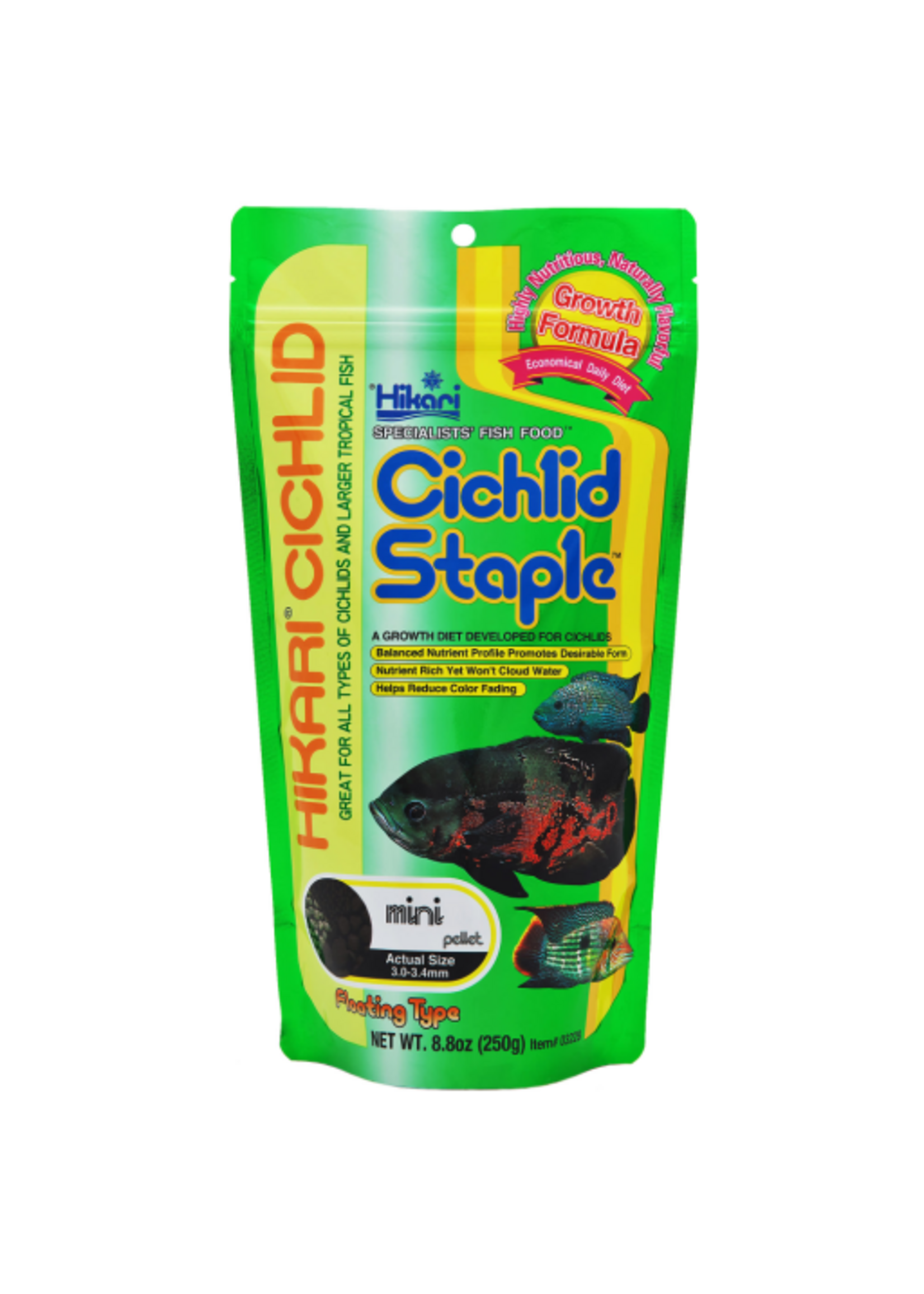 Hikari Hikari USA Cichlid Staple Pellets Fish Food 8.8 oz  Mini