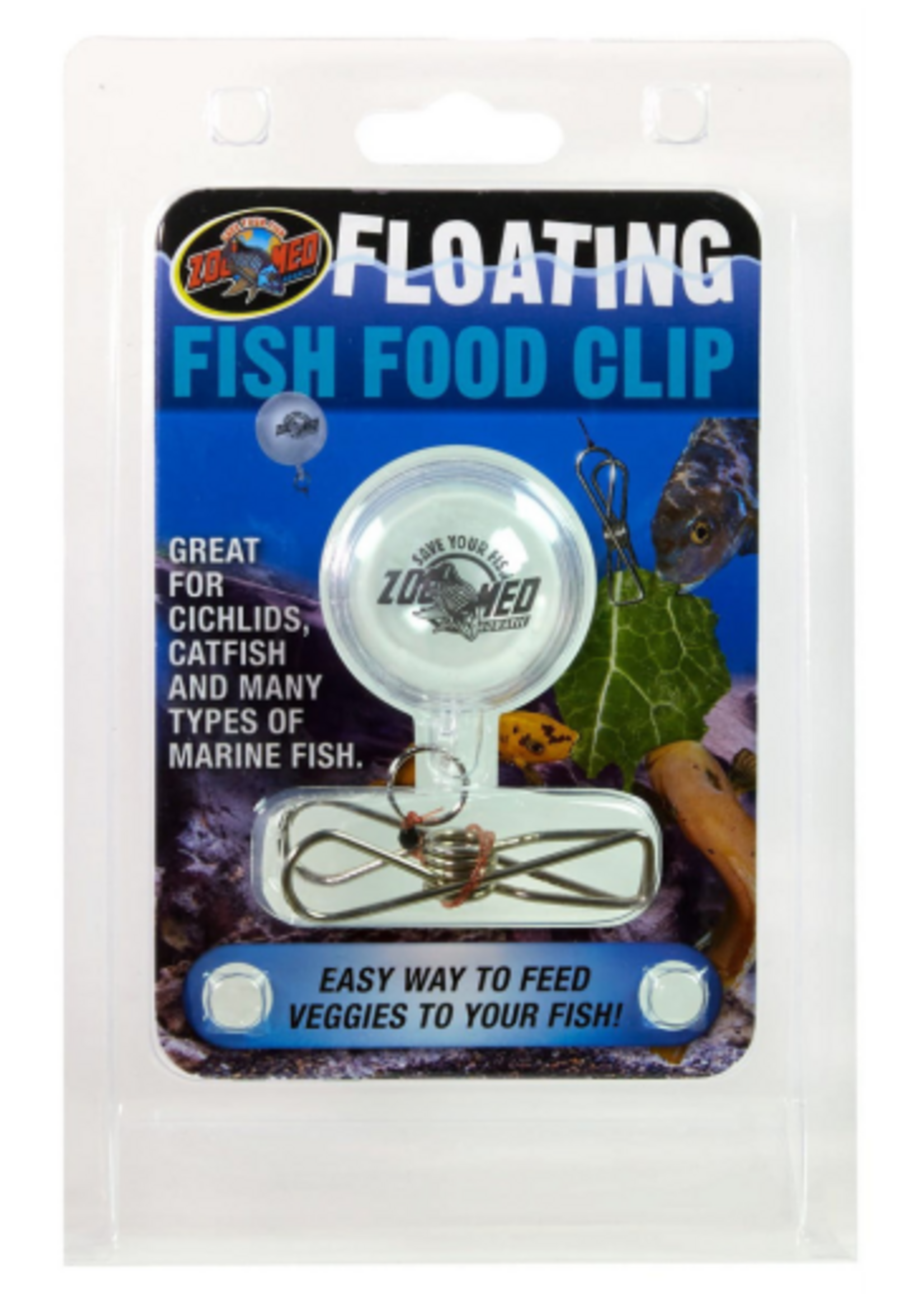 Zoo Med Zoo Med Floating Fish Food Clip Clear Silver