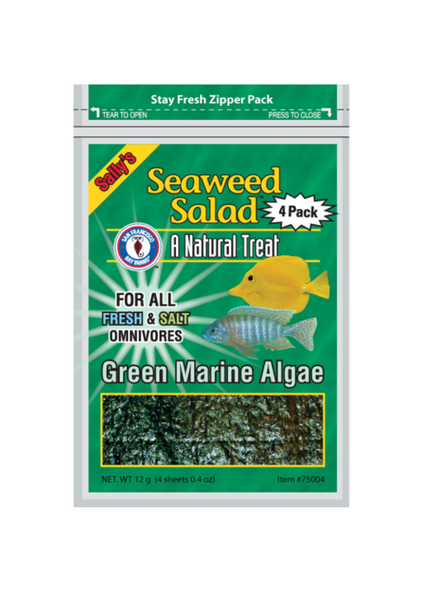 San Francisco Bay Brand San Francisco Bay Brand Frozen Fish Food Seaweed Salad - 12 g, 4 Count