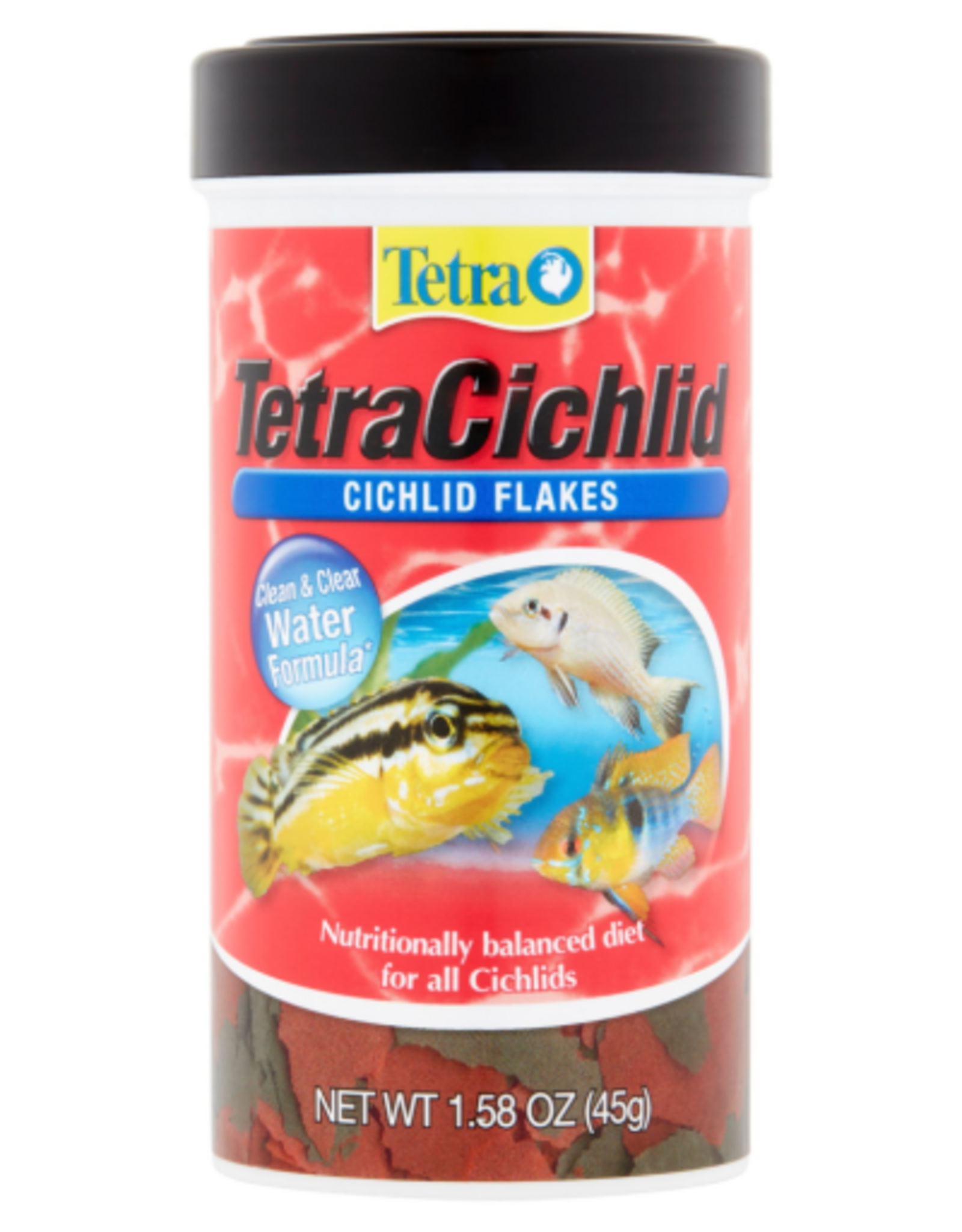 Tetra Tetra TetraCichlid Cichlid Fish Food Flakes - 1.58 oz.
