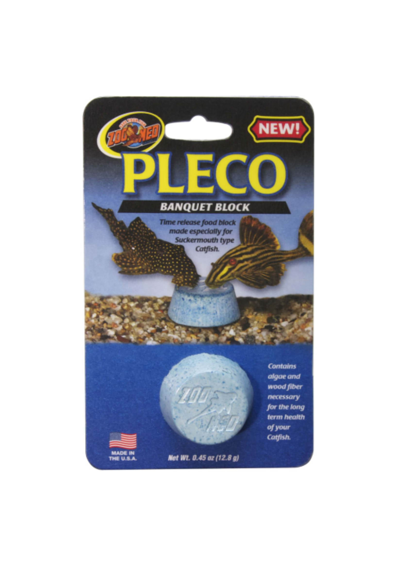 Zoo Med Zoo Med Labs Feeder Pleco Banquet Food Block Regular Sucker Mouth Type Catfish