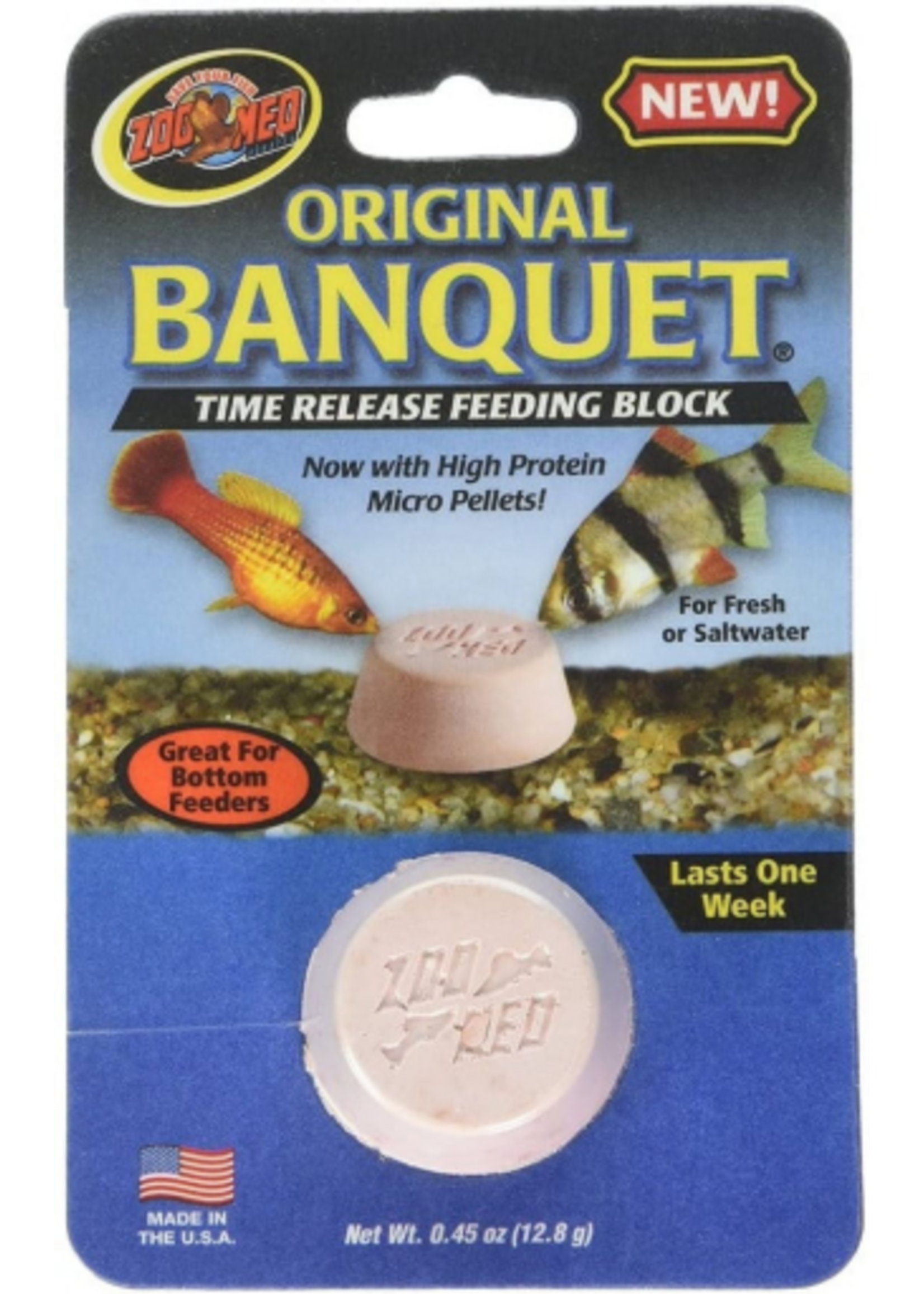 Zoo Med Zoo Med Original Banquet Fish Feeding Block Regular - .45 oz (1 Pack)