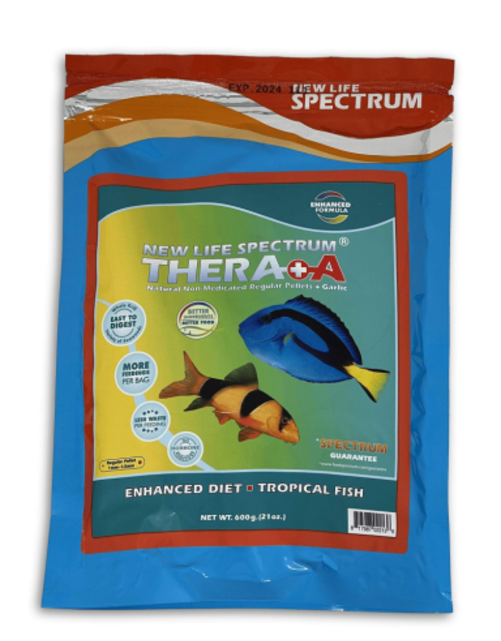 New Life Spectrum New Life Spectrum Thera+A Regular 1mm Pellet Fish Food for Fresh & Saltwater Fish 600g