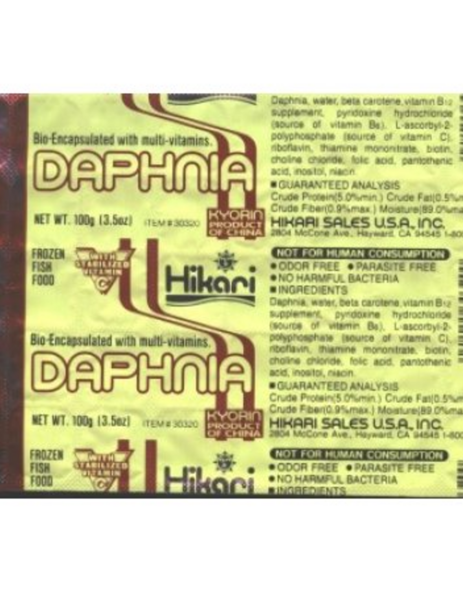 Hikari Hikari Bio-Pure Frozen Daphnia Fish Food, 3.5 Oz, 40 Ct