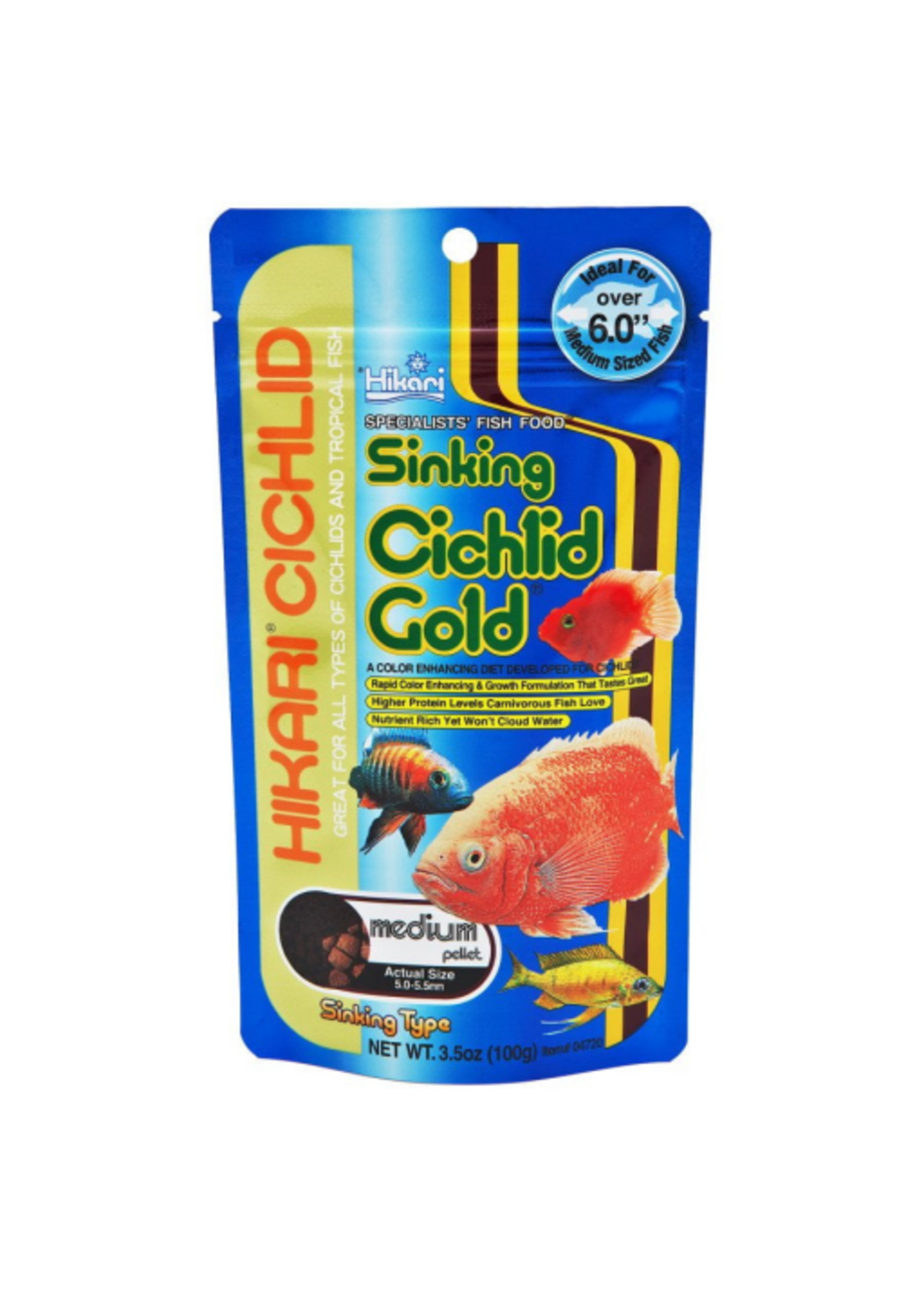 Hikari Hikari USA Cichlid Gold Sinking Pellets Fish Food  3.5 oz  MD