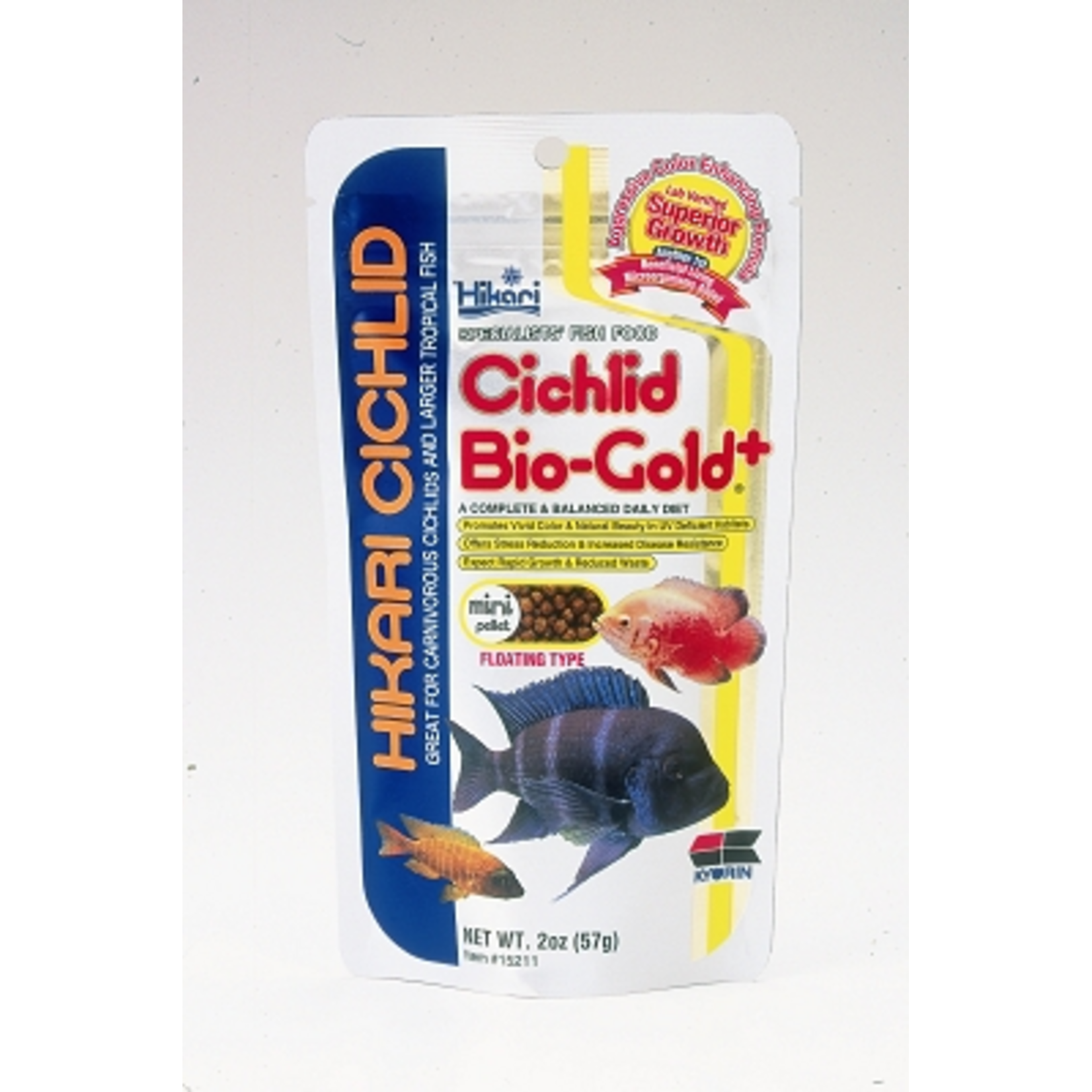 Hikari Hikari Cichlid Bio-Gold Plus Mini Pellet Fish Food, 2 Oz