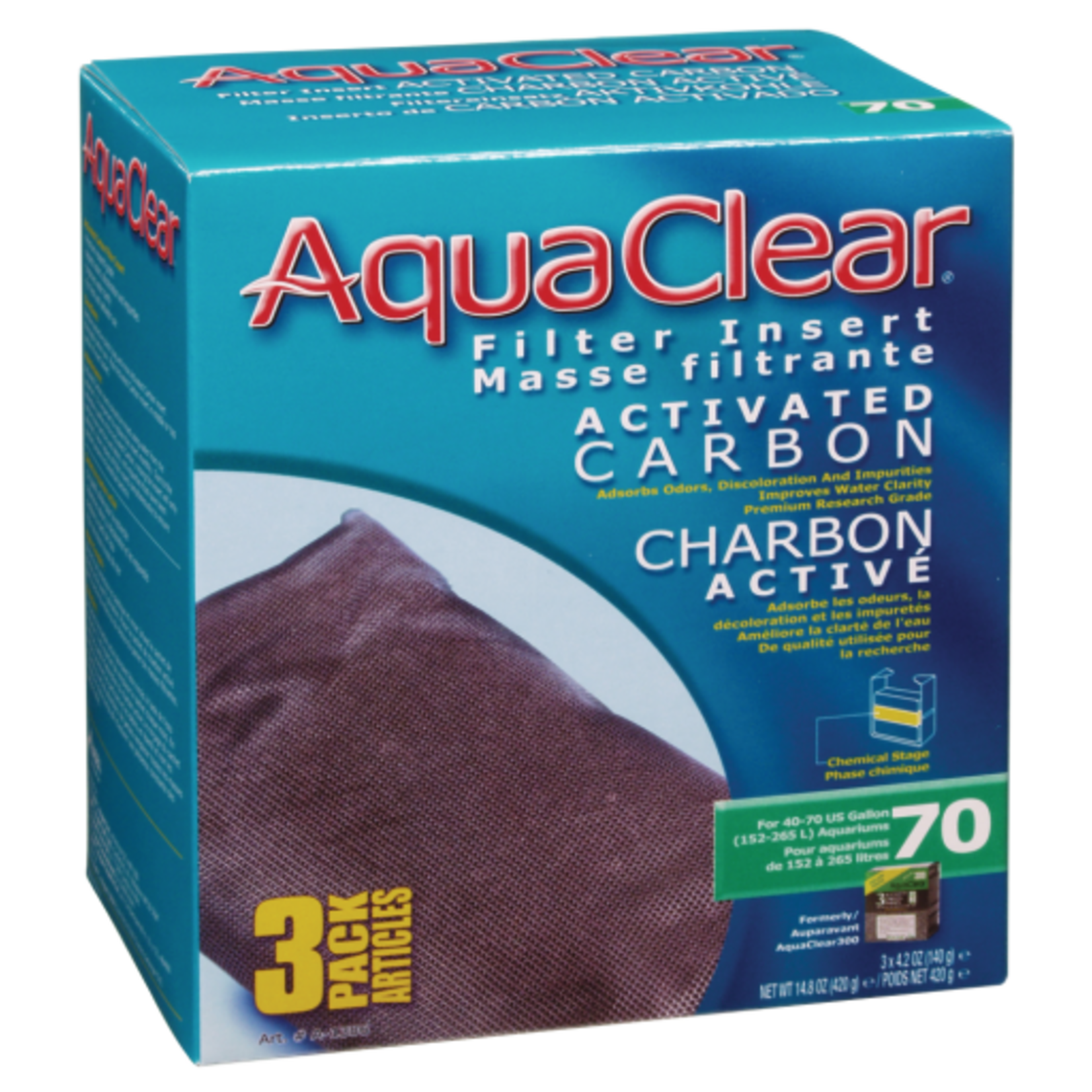 AquaClear AQUA CLEAR 70 3PK CARBON