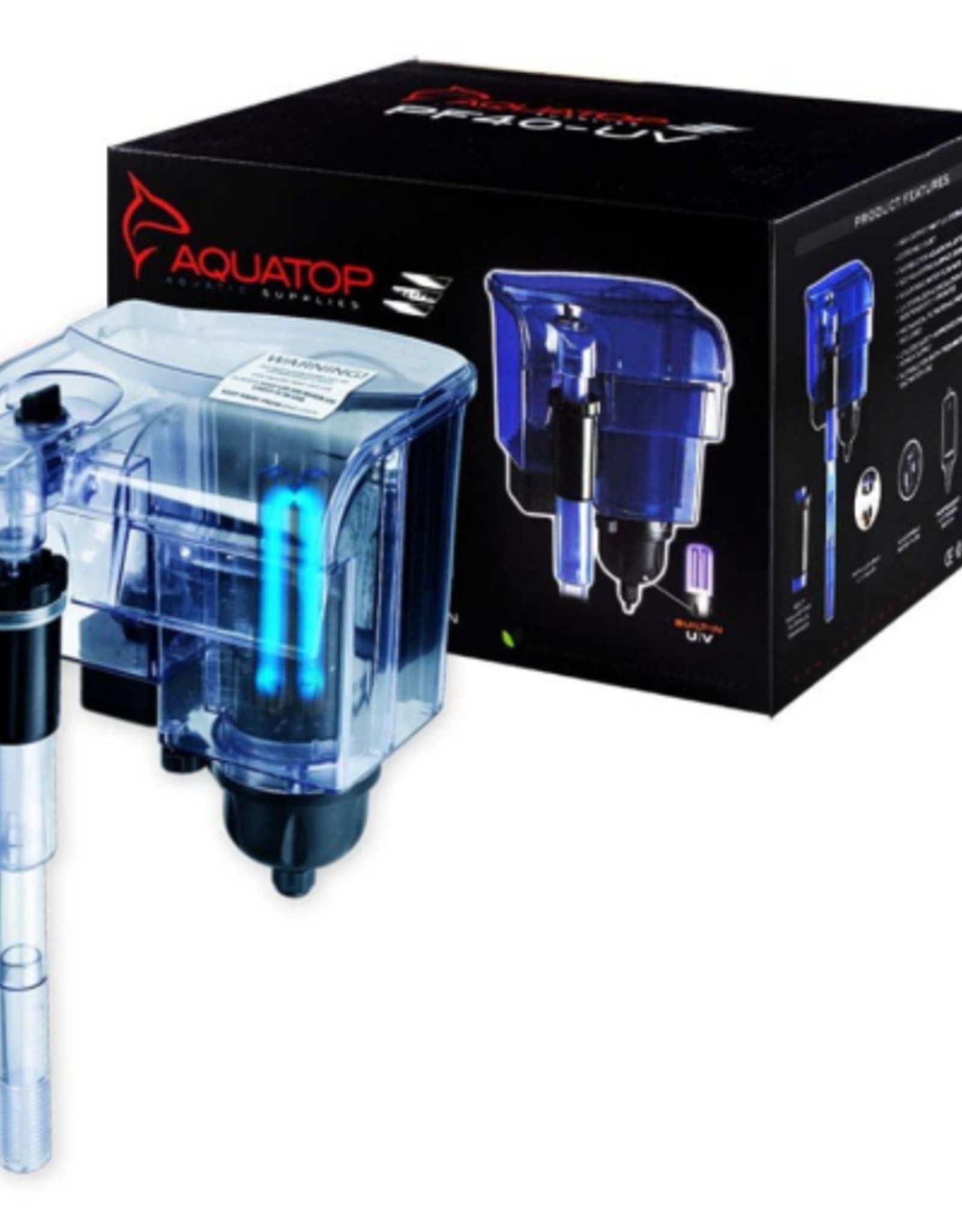 Aquatop Aquatop Power filter with UV  128 GPH  7 Watt Pump  7 Watt Bulb PF40-UV