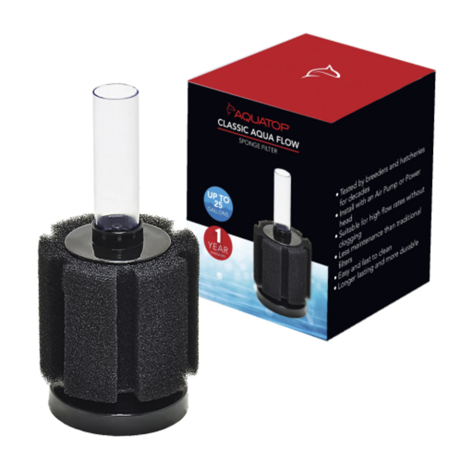 Aquatop Aquatop Classic Aqua Flow Caf-25 Internal Sponge Filter Black