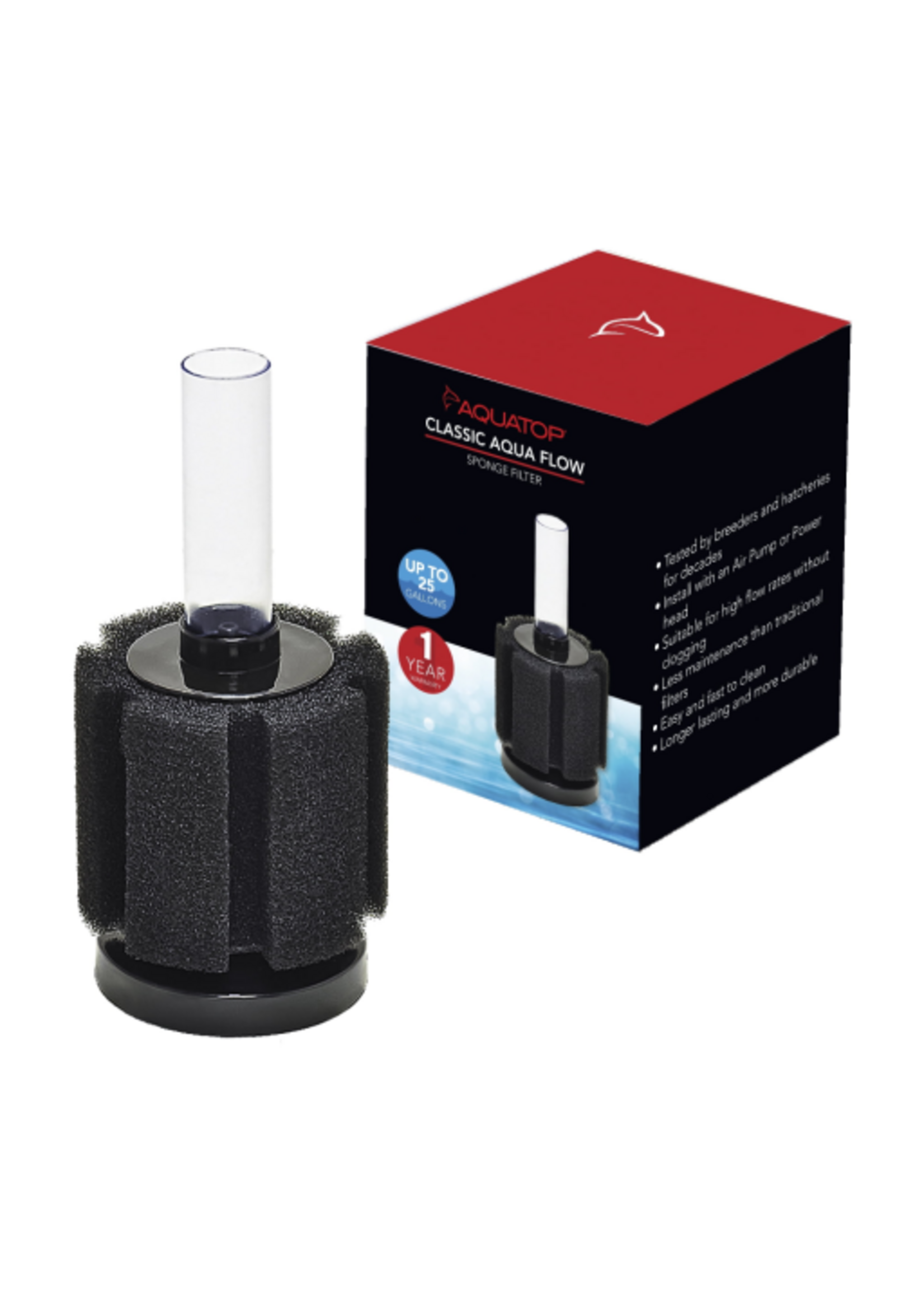 Aquatop Aquatop Classic Aqua Flow Caf-25 Internal Sponge Filter Black
