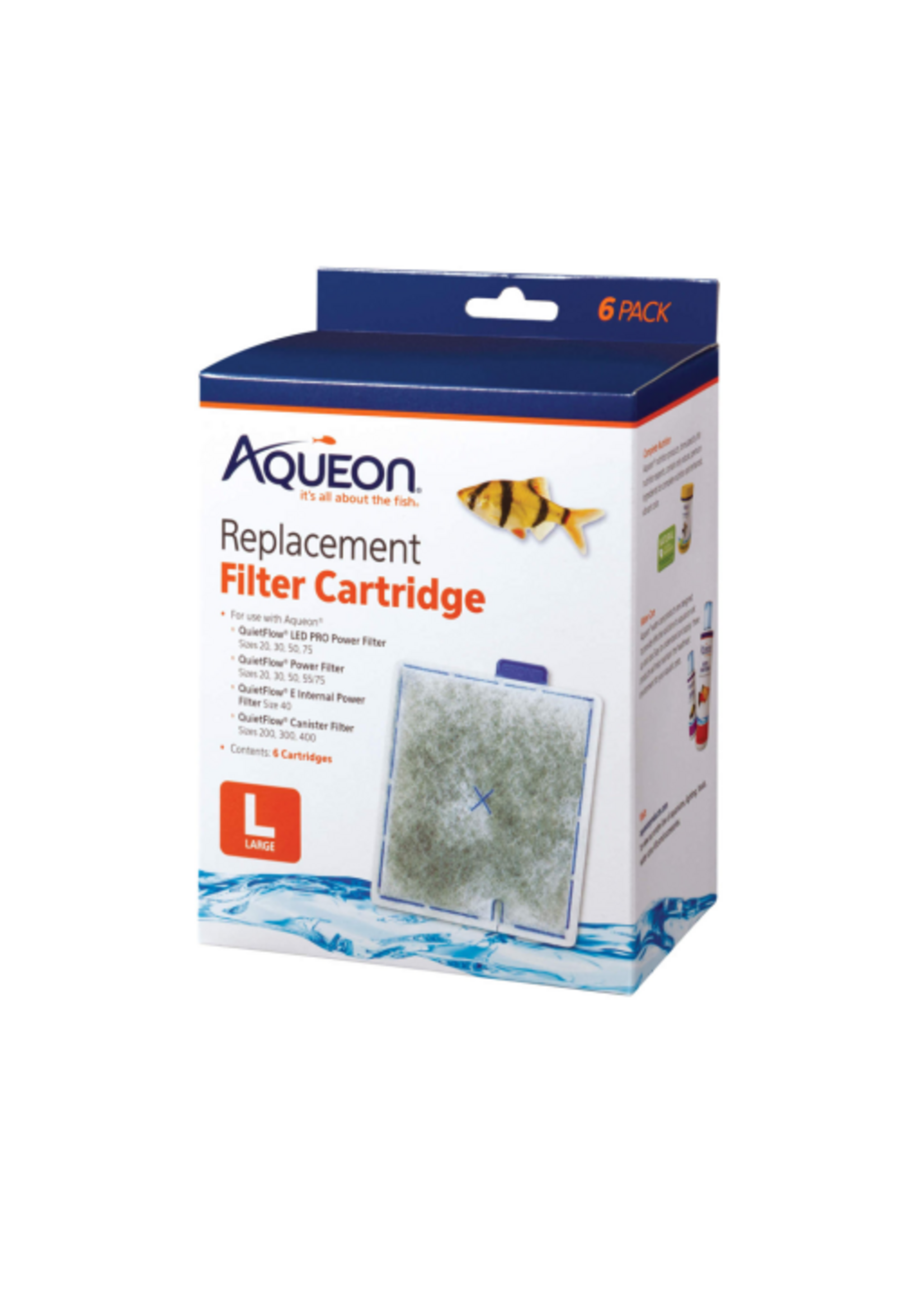 Aqueon Aqueon Replacement Filter Cartridges Large - 6 pack