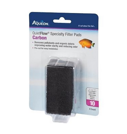 Aqueon Aqueon QuietFlow 10 Specialty Filter Pads Carbon 4 Pack
