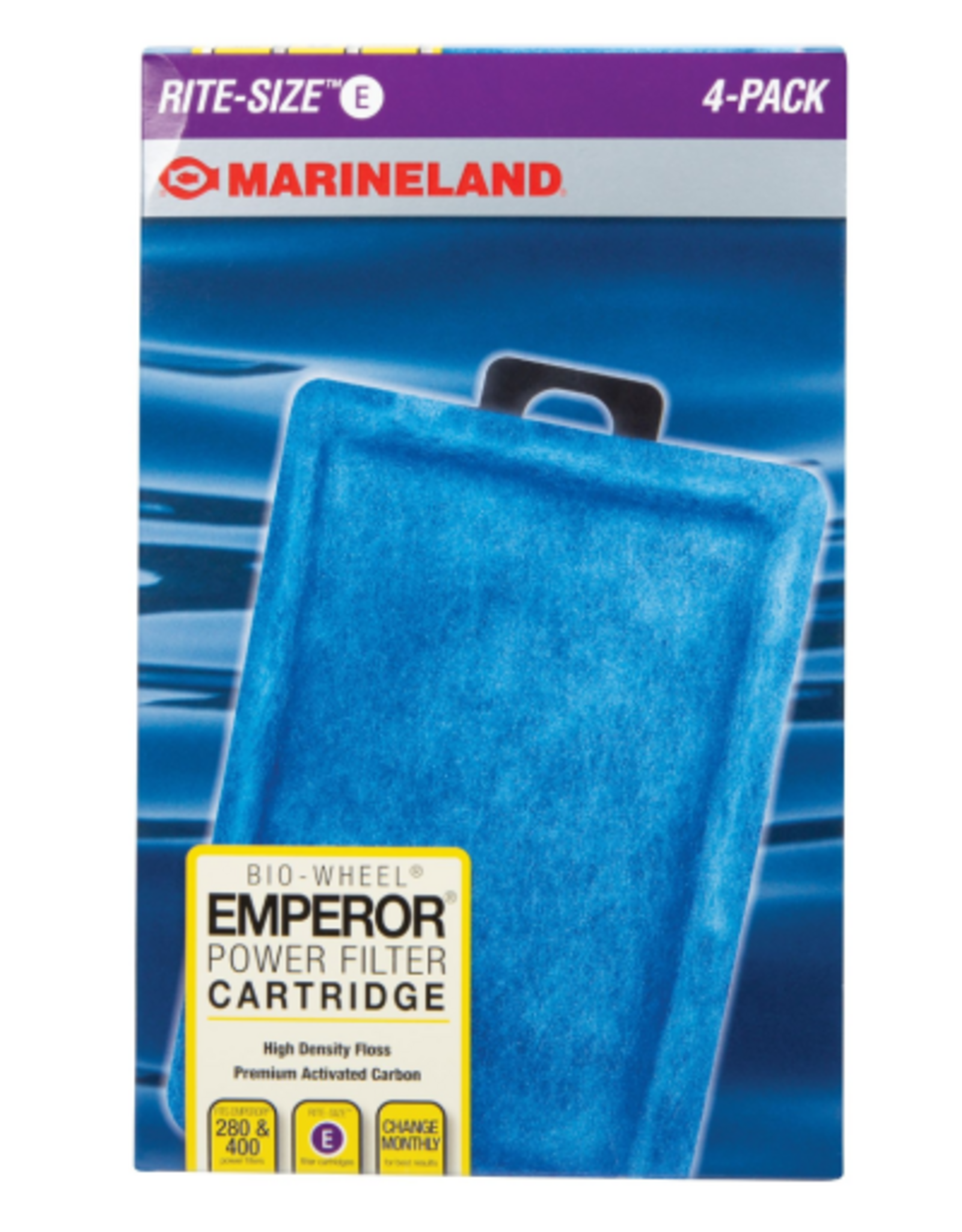Marineland Marineland Emperor Bio-Wheel Replacement Power Filter Cartridges 4 Count  for Aquarium Filtration  Rite-Size E