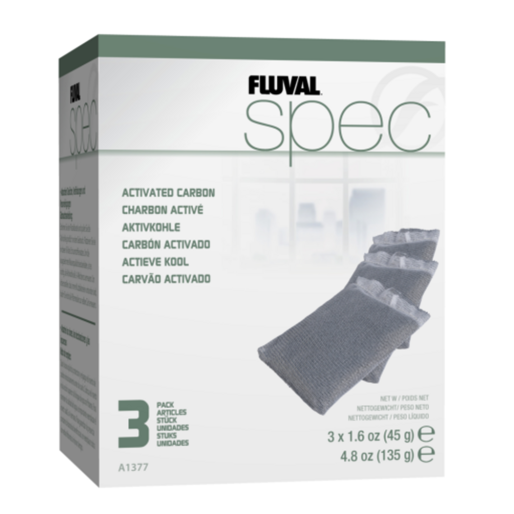 Fluval Spec Carbon 3 pk Filter Media x 36 Master Case