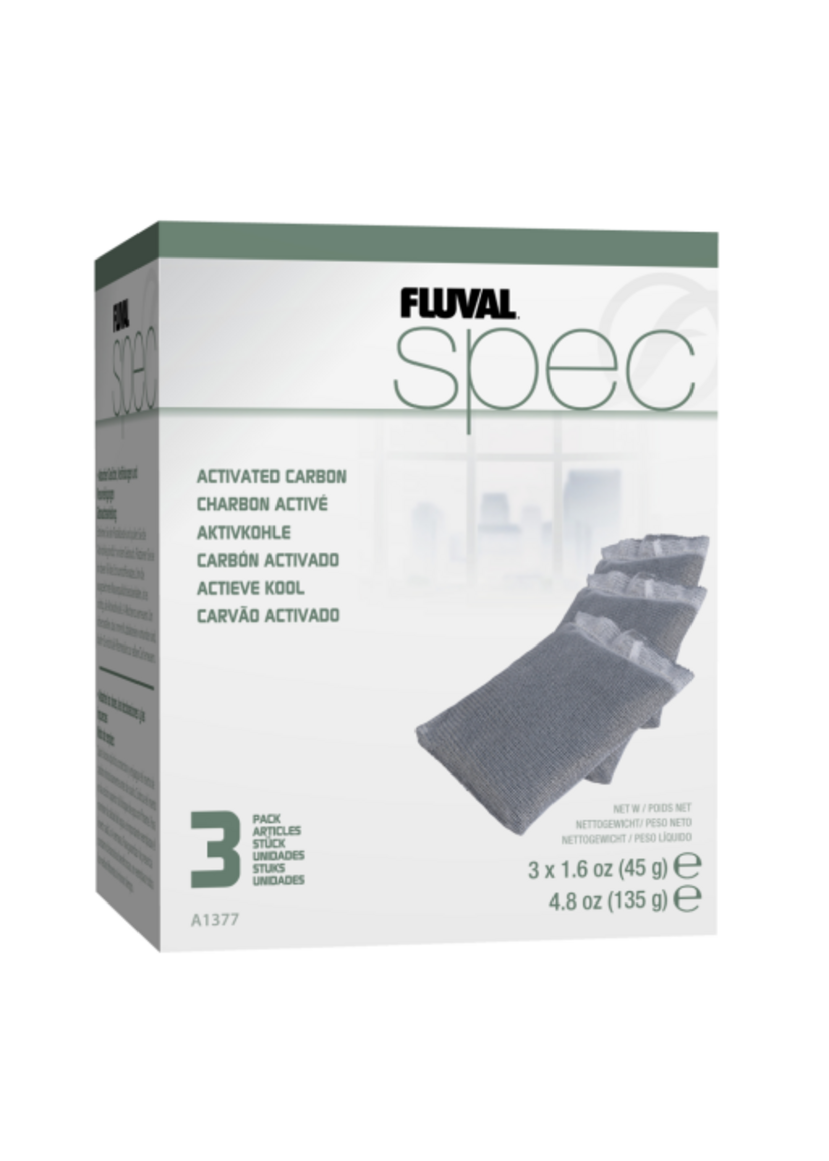 Fluval Spec Carbon 3 pk Filter Media x 36 Master Case