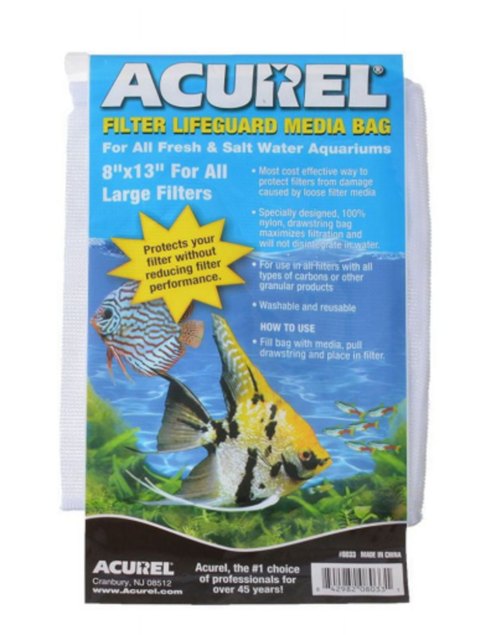 Acurel Filter Lifeguard Media Bag White 8" x 13"