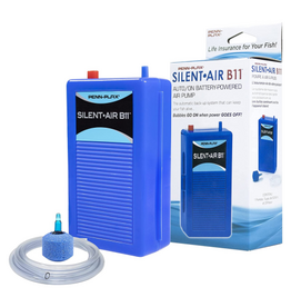 Penn-Plax Penn-Plax Silent-Air Aquarium Air Pump with Battery Backup – Blue – Small and Portable