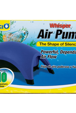 Tetra Tetra Whisper Air Pump up to 10 Gallons  for Aquariums  Powerful Airflow  Blue
