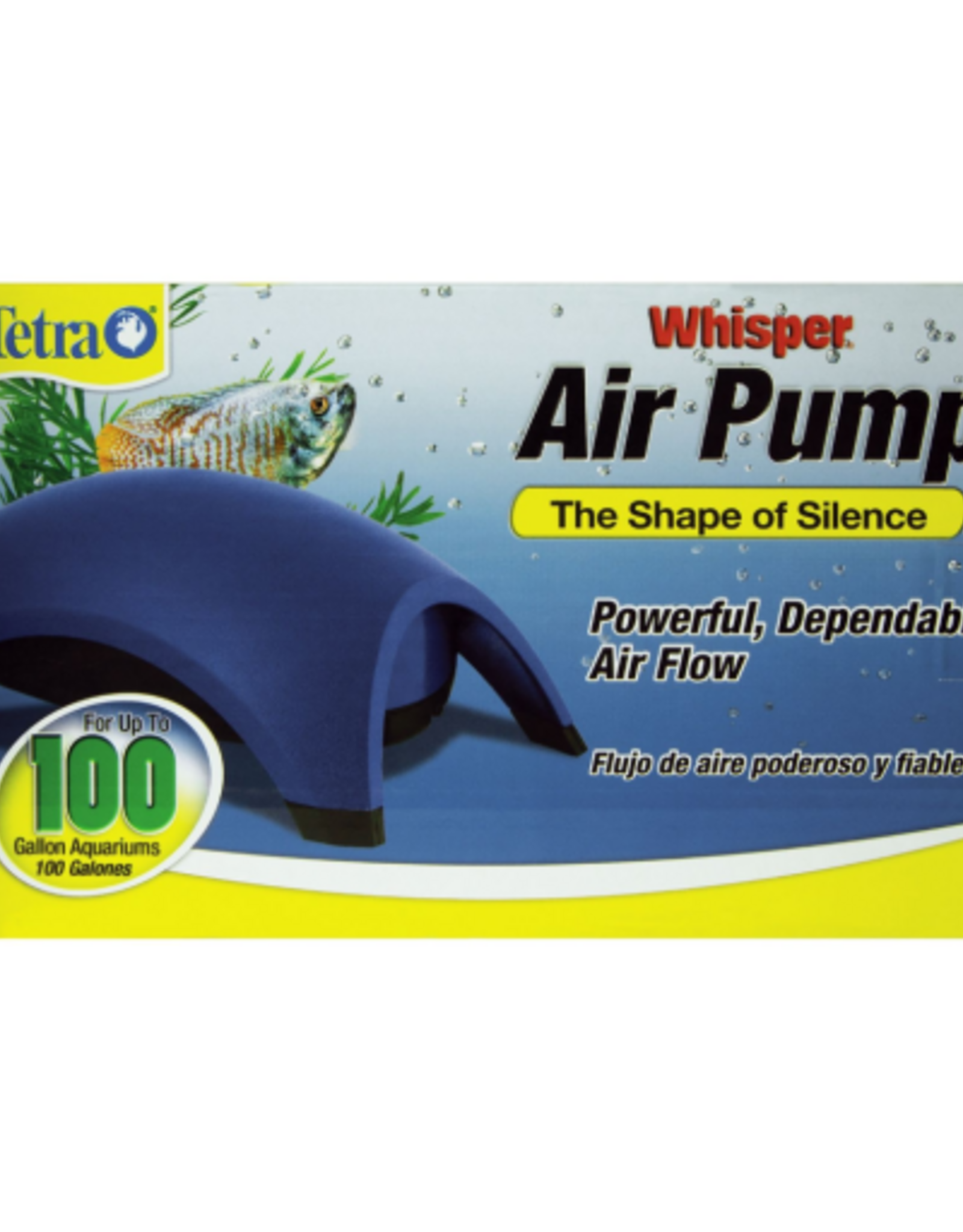 Tetra Tetra Whisper Air Pump 60 To 100 Gallons  for Aquariums  Powerful Airflow  Non-UL Listed
