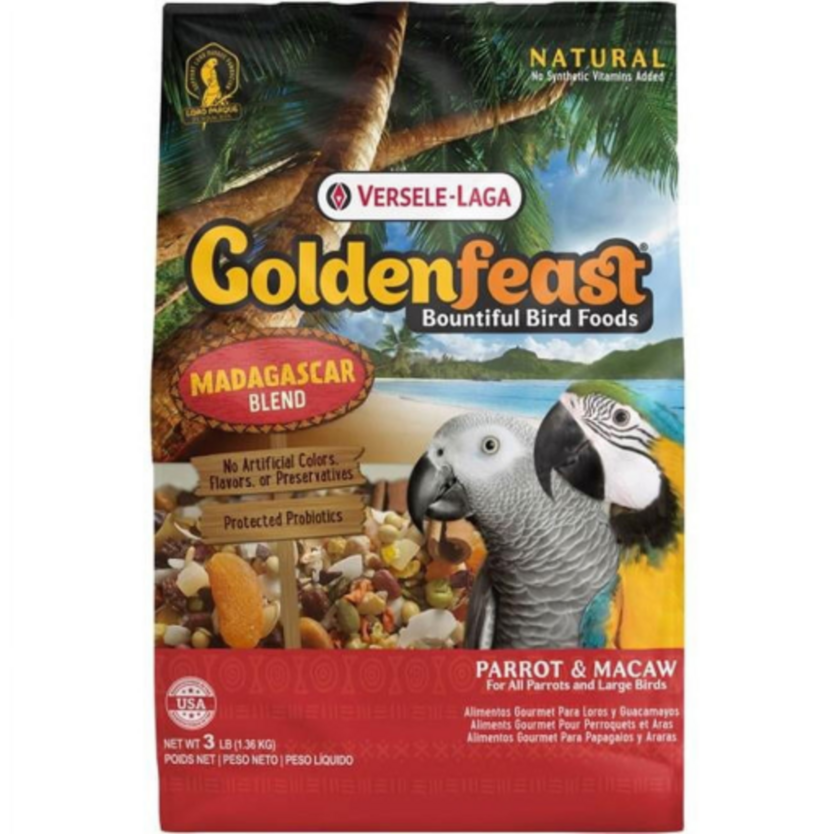 Versele-Laga Higgins Versele-Laga Higgins Goldenfeast Madagascar Blend for Parrot & Macaw - 3 lbs
