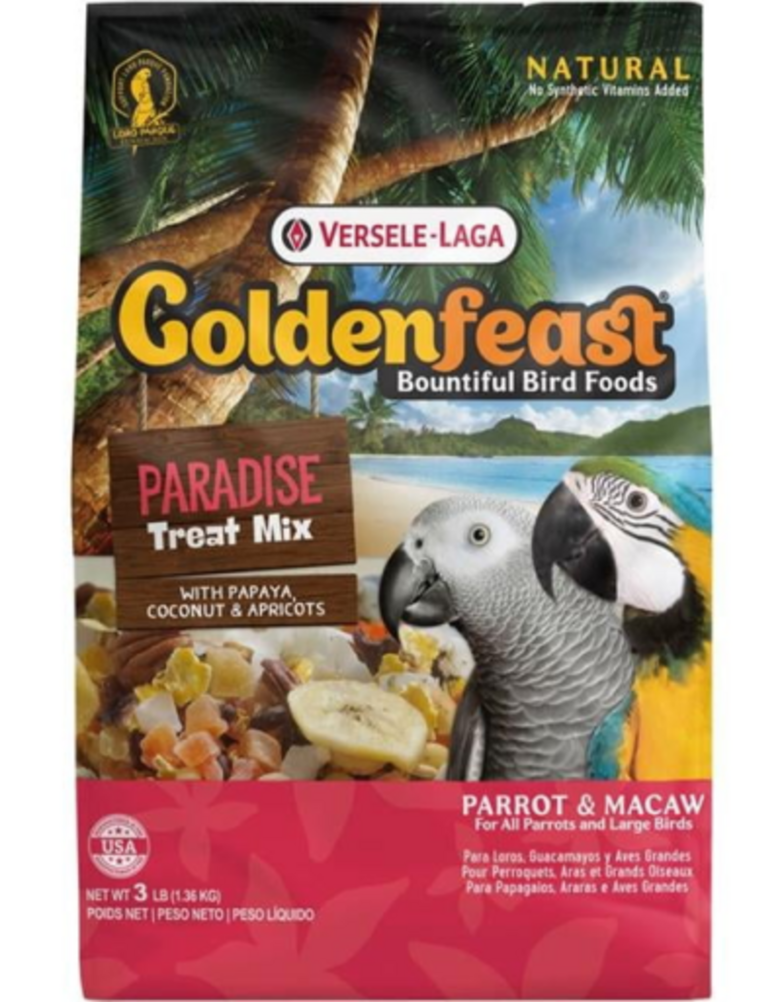 Versele-Laga Higgins Versele-Laga Higgins Goldenfeast Paradise Treat Mix for Parrot & Macaw - 3 lbs