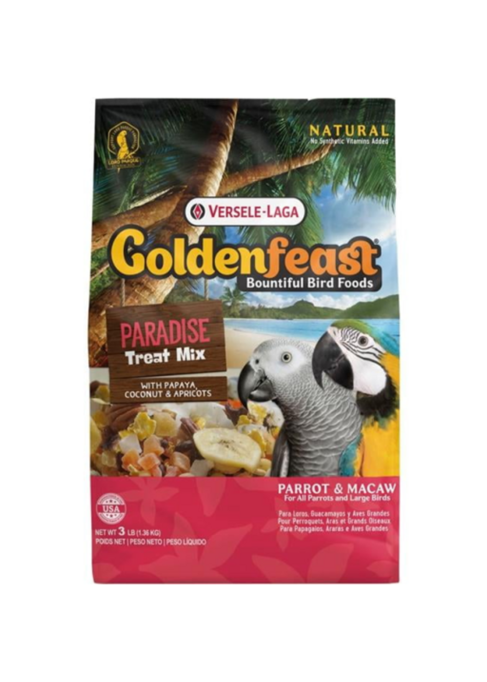 Versele-Laga Higgins Versele-Laga Higgins Goldenfeast Paradise Treat Mix for Parrot & Macaw - 3 lbs
