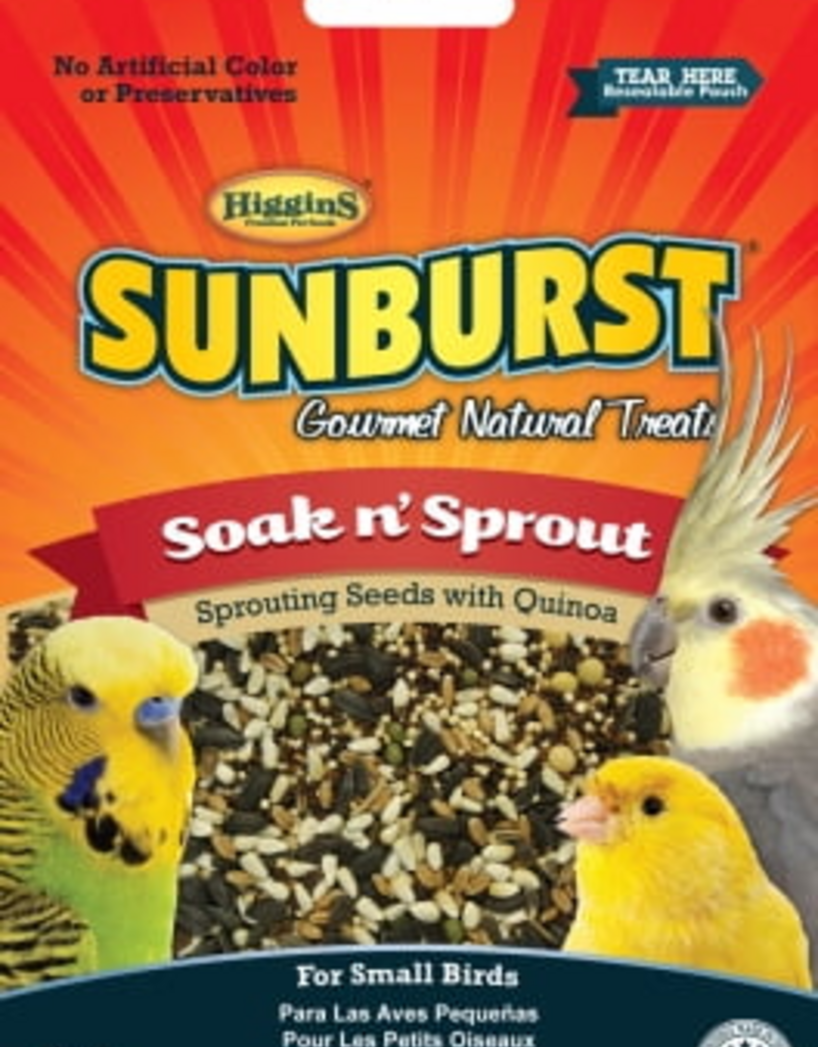 Versele-Laga Higgins Versele-Laga Higgins Sunburst Soak n Sprout Small Bird Treat - 3 oz.