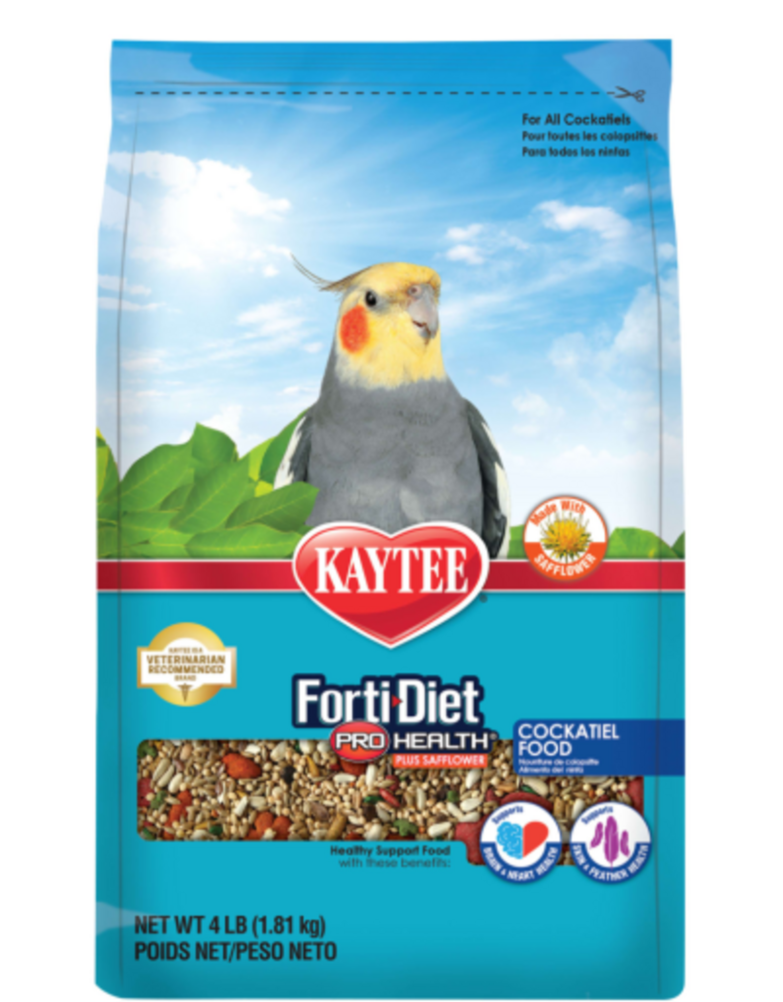 Kaytee KAYTEE FORTI-DIET PRO HEALTH W/SAFFLOWER COCKATIEL 4LBS