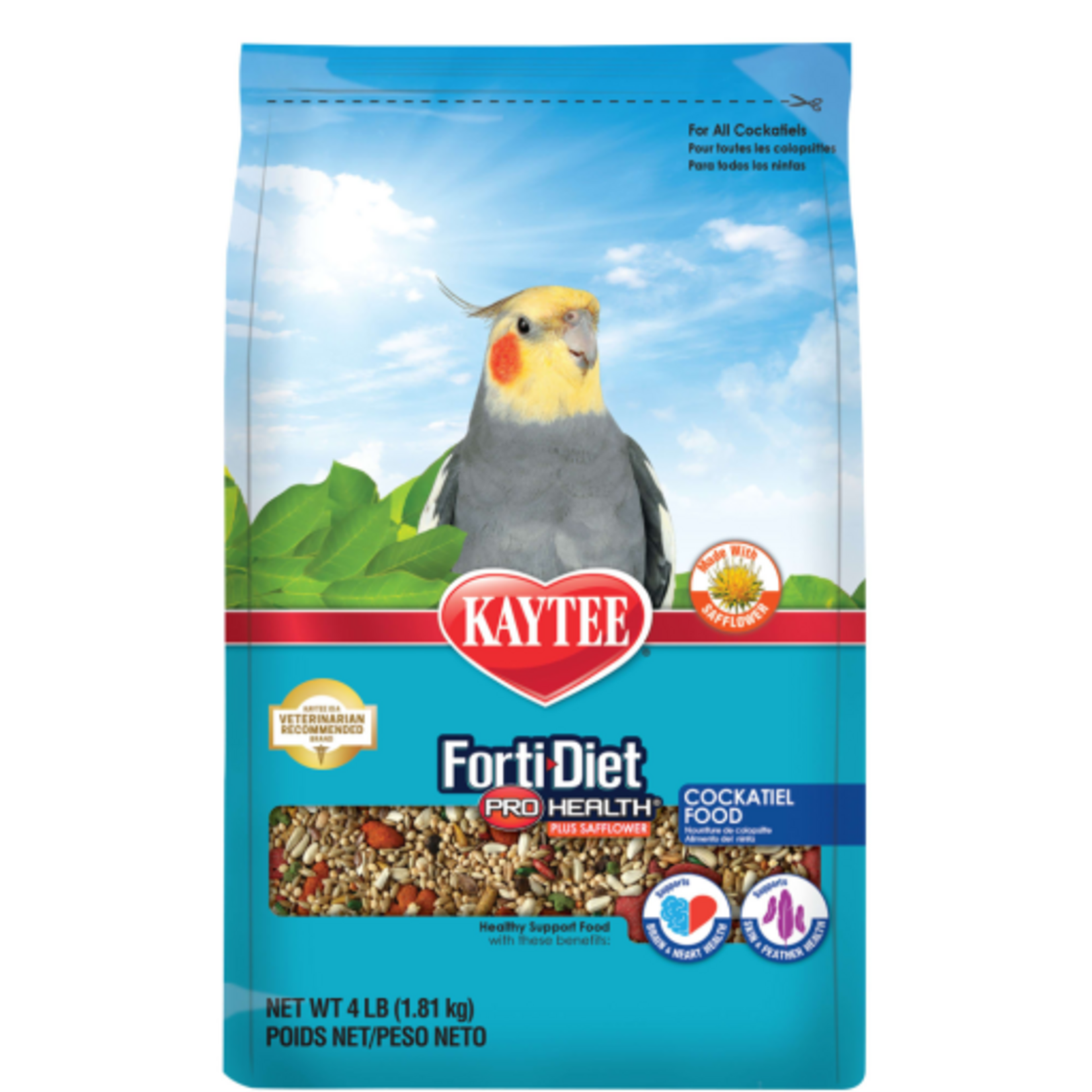 Kaytee KAYTEE FORTI-DIET PRO HEALTH W/SAFFLOWER COCKATIEL 4LBS