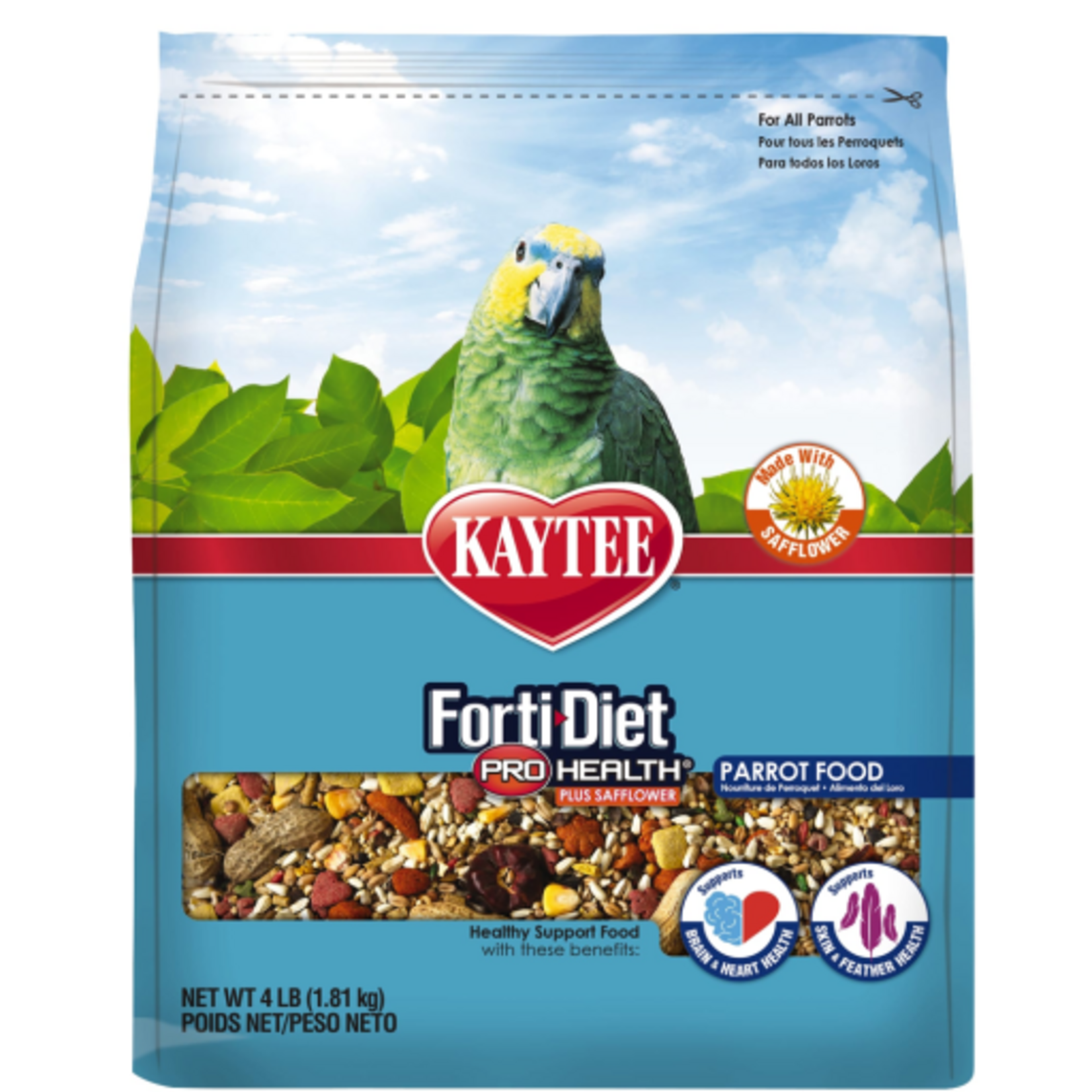 Kaytee KAYTEE FORTI-DIET PRO HEALTH W/SAFFLOWER PARROT 4LBS