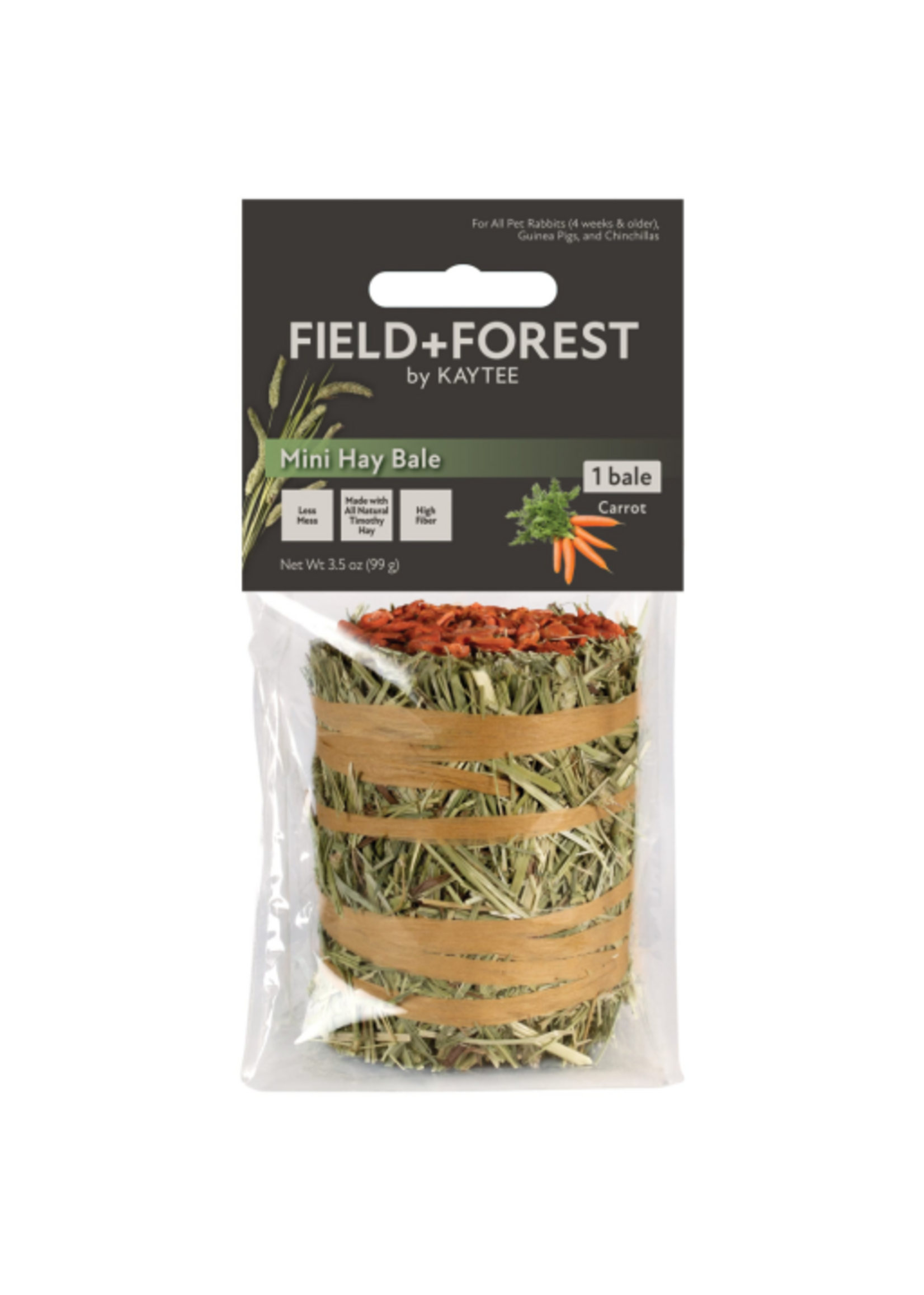 Kaytee Kaytee Field+Forest Mini Hay Bale Carrot - 3.5 oz