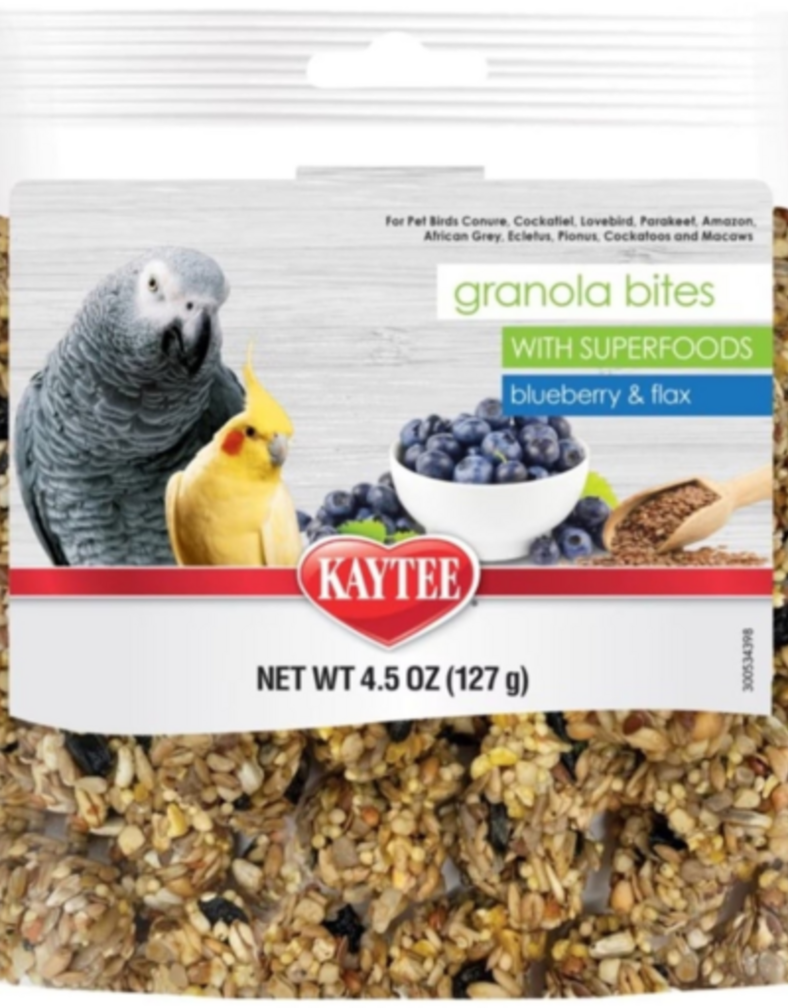 Kaytee Kaytee Granola Bites with Super Foods Blueberry and Flax - 4.5 oz