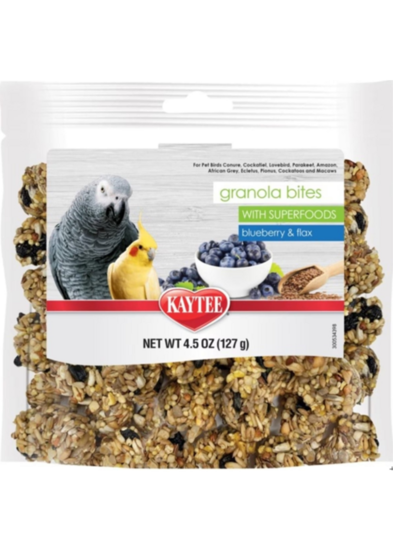 Kaytee Kaytee Granola Bites with Super Foods Blueberry and Flax - 4.5 oz