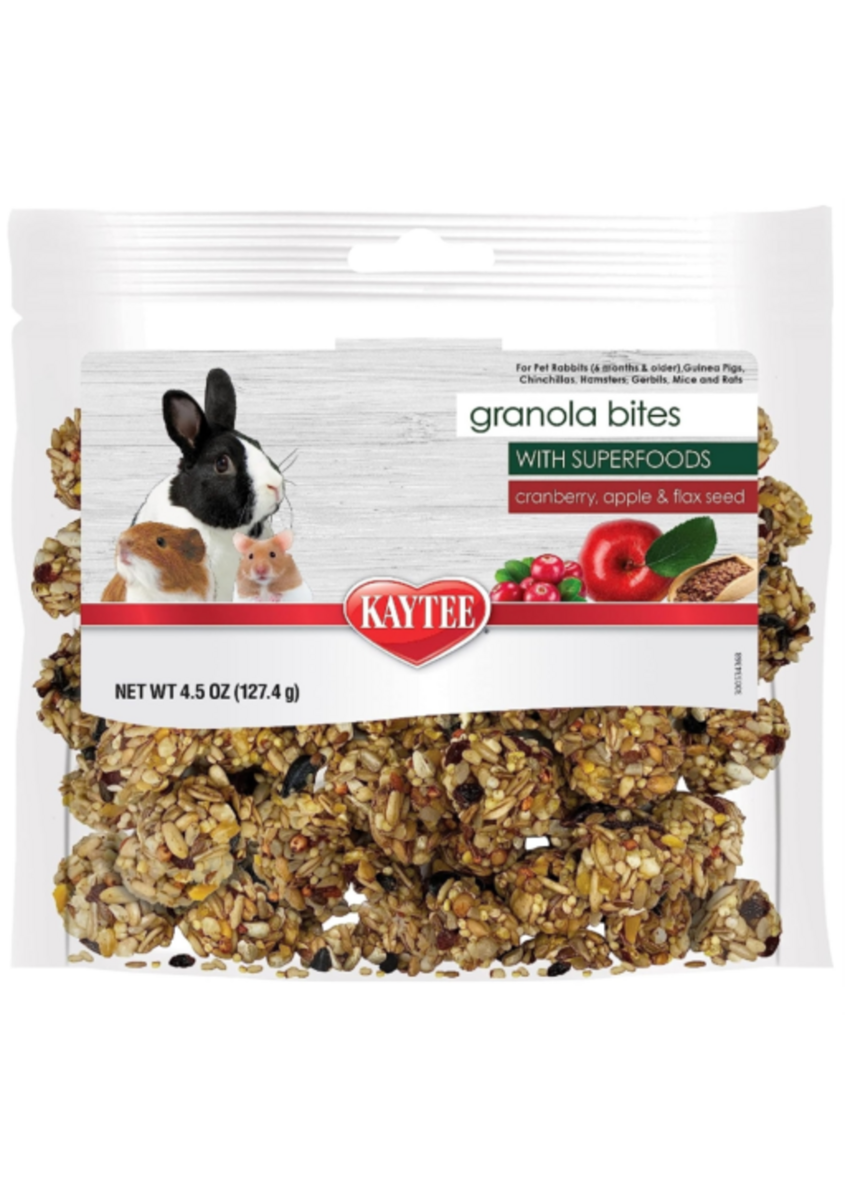 Kaytee Kaytee Granola Bites with Super Foods Cranberry Apple and Flax - 4.5 oz