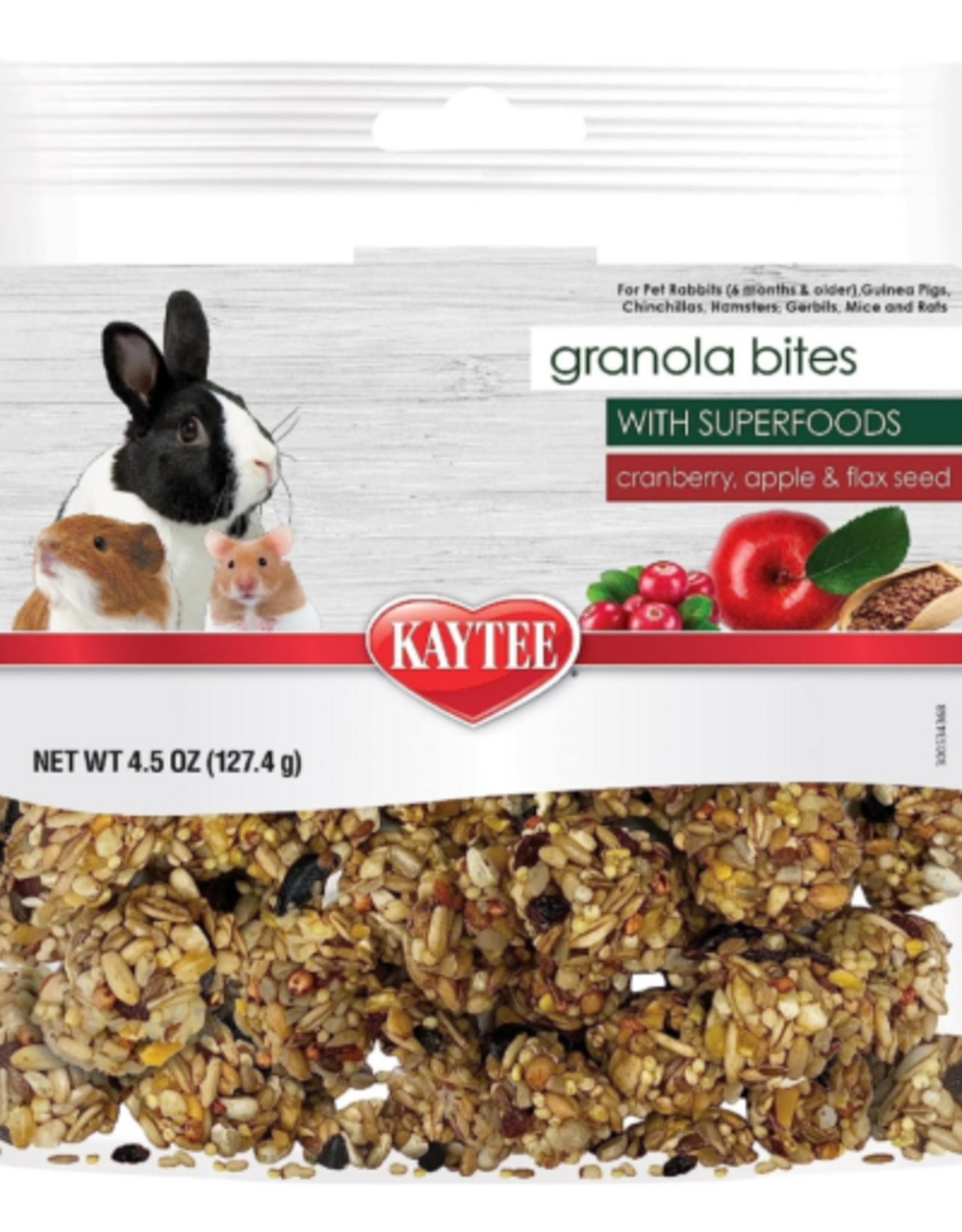 Kaytee Kaytee Granola Bites with Super Foods Cranberry Apple and Flax - 4.5 oz