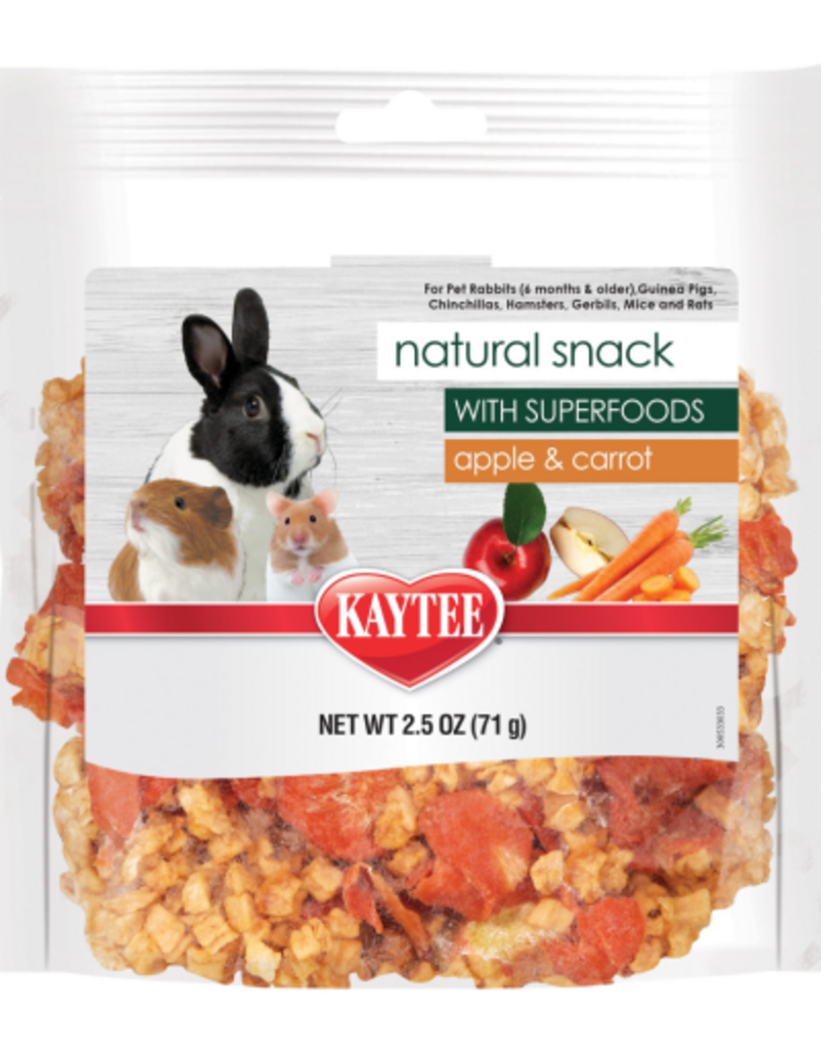 Kaytee Kaytee Natural Snack with Superfoods Carrot & Apple - 2.5 oz