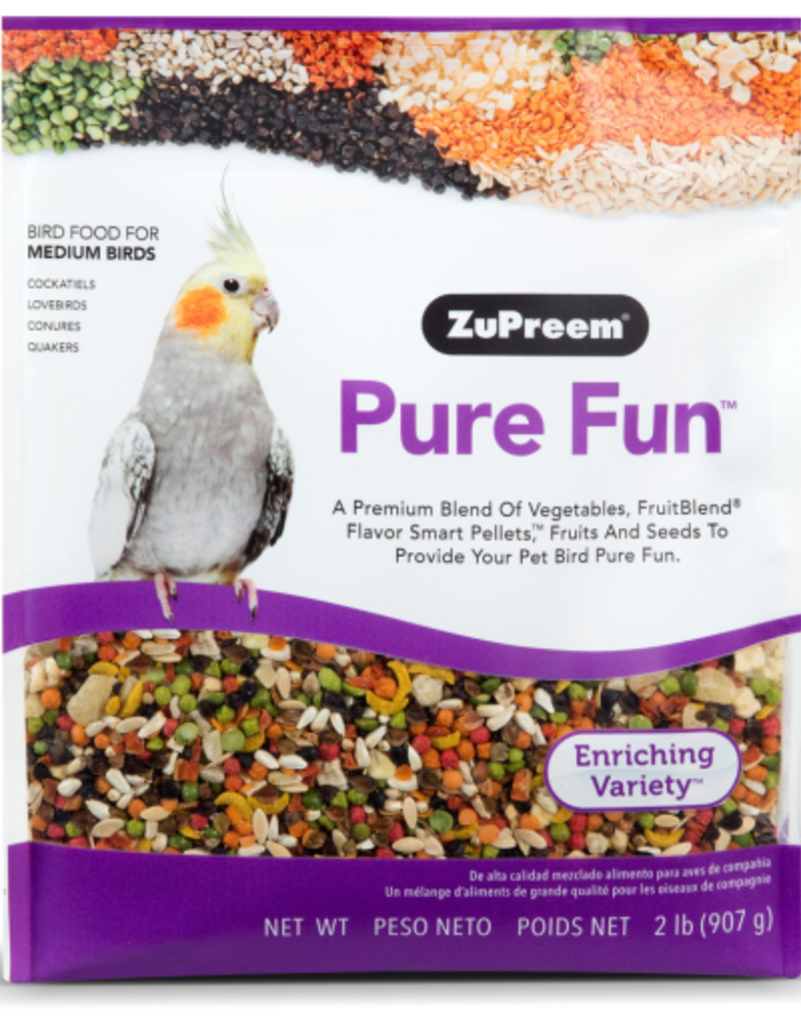ZuPreem ZUPREEM PURE FUN MEDIUM BIRD 2LBS