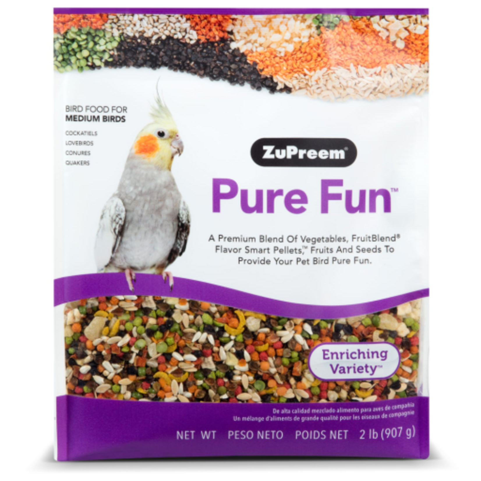 ZuPreem ZUPREEM PURE FUN MEDIUM BIRD 2LBS